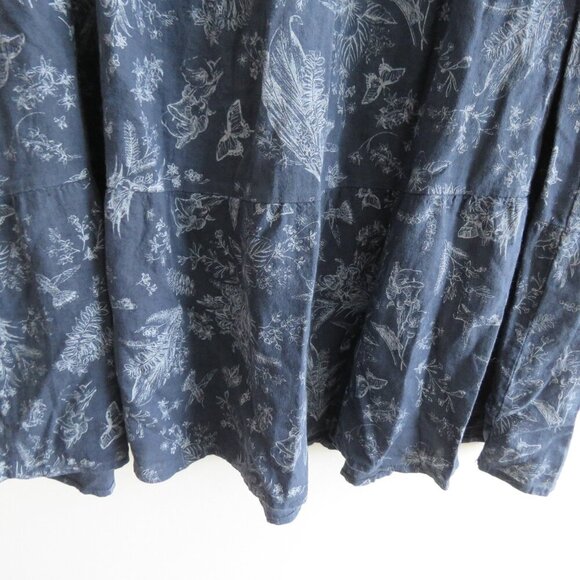 ROSEMARINE ITALY Linen Blend Tiered Floral Print Dress Lagenlook - Size M NWT - Picture 10 of 12